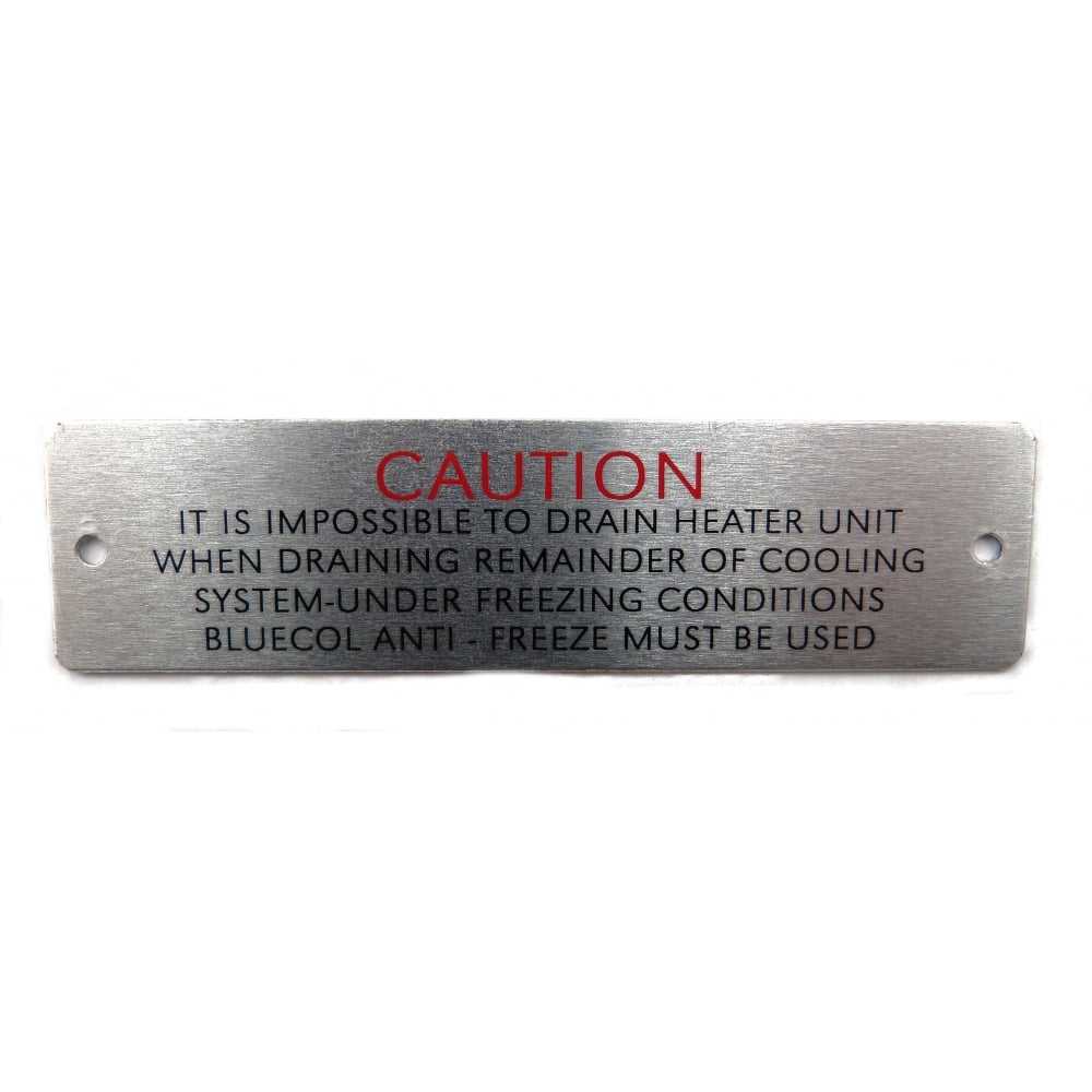 Heater Pipe Caution Badge