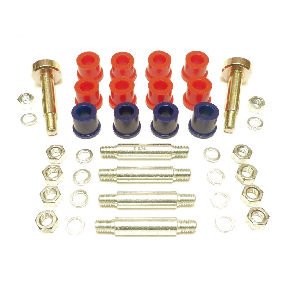 Rear Spring / Shackle Pin & Bush Kit - Polyurethane (Saloon, Traveller, Convertible)