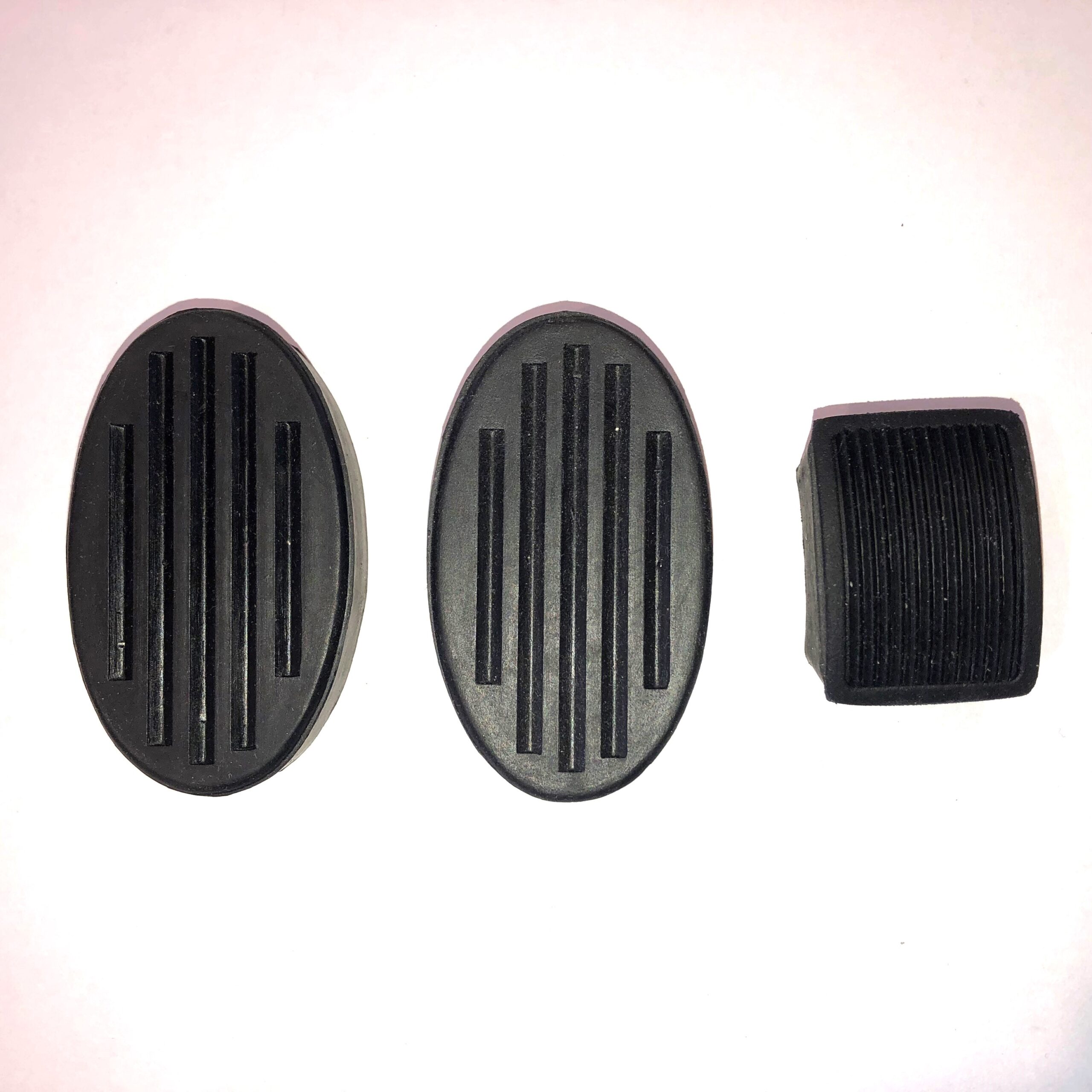 SET of Clutch, Brake & Throttle Pedal Rubbers (Plain)