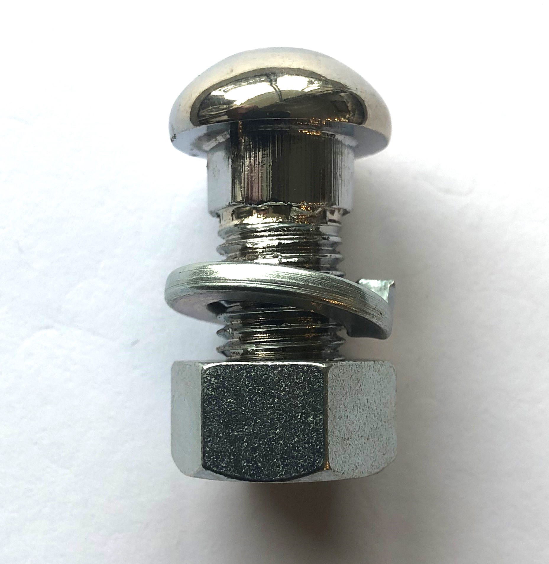 Bumper Bolt & Nut (Chrome) Large Head